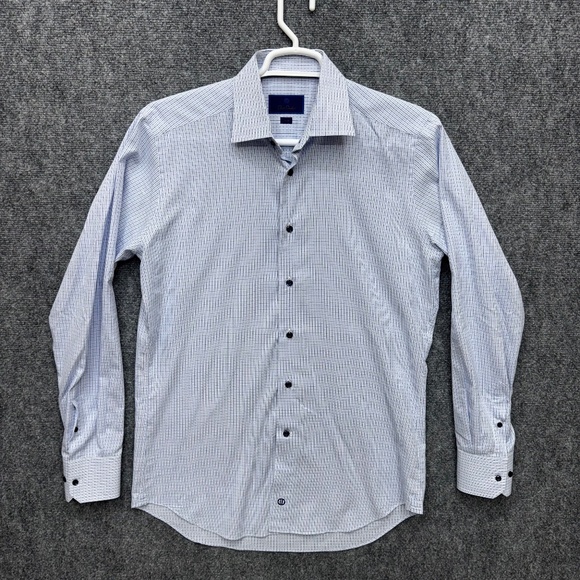 Mens David Donahue trim button up long sleeve dress shirt size 16 34/35 - Picture 1 of 3